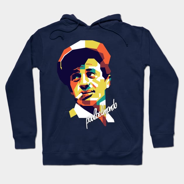 Tribute Paul Belmondo on WPAP Style Hoodie by pentaShop